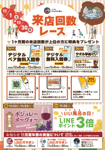 ♨️来店回数レース開催♨️